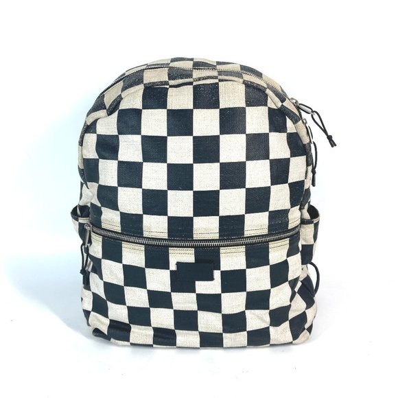 SAINT LAURENT Saint Laurent Paris 609109 Checkered Backpack Leather Coated Ca... - Picture 1 of 16